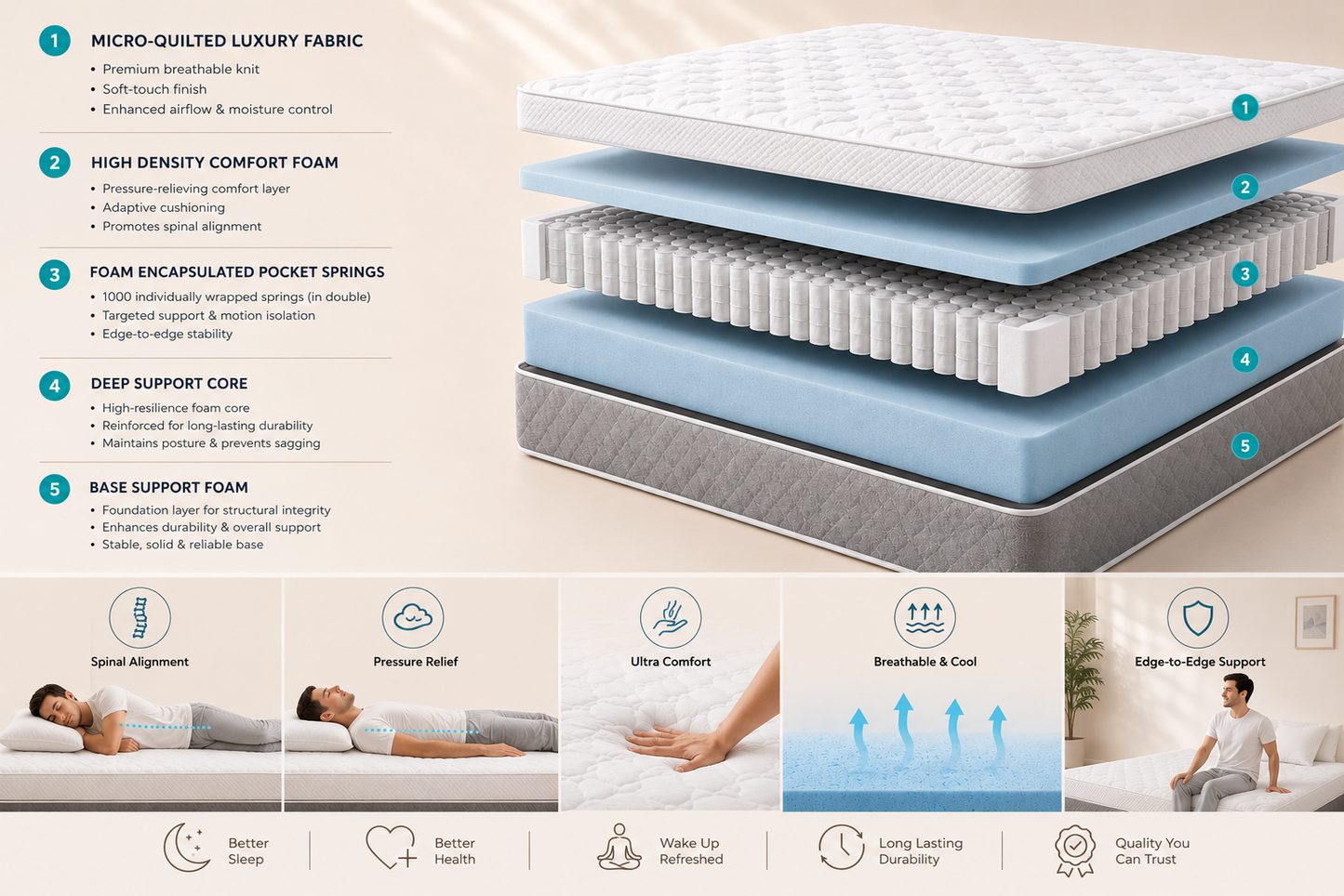 ROYAL ORTHO-HYBRID LUXE MATTRESS