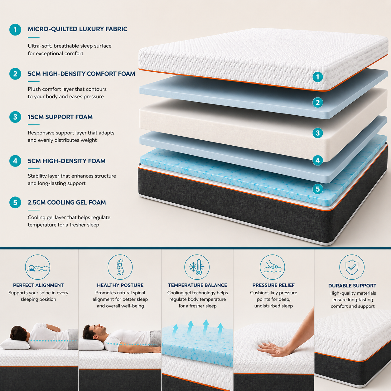 PUREGEL LUXE ORTHOPAEDIC MATTRESS